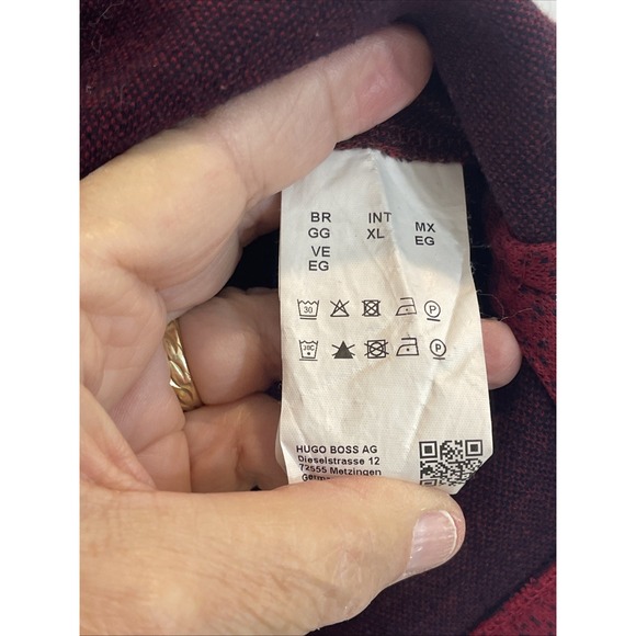 Hugo Boss Red/Black Polo Slim Fit Shirt Men‎ XL Short Sleeve Turkey Made Cotton - Picture 5 of 12